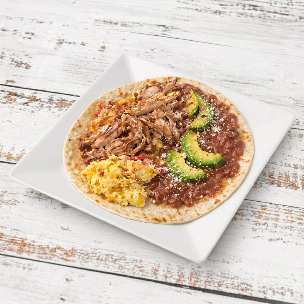 Baleada Con Pollo Chuco.